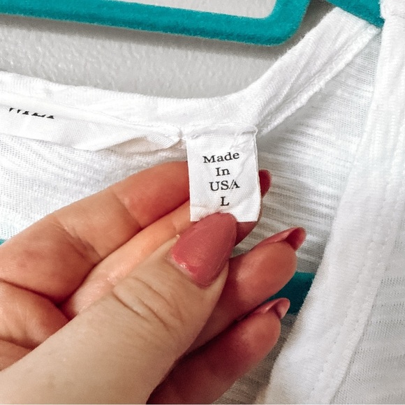 Wilt White Long Sleeve V Neck Top Size Large - Picture 6 of 8